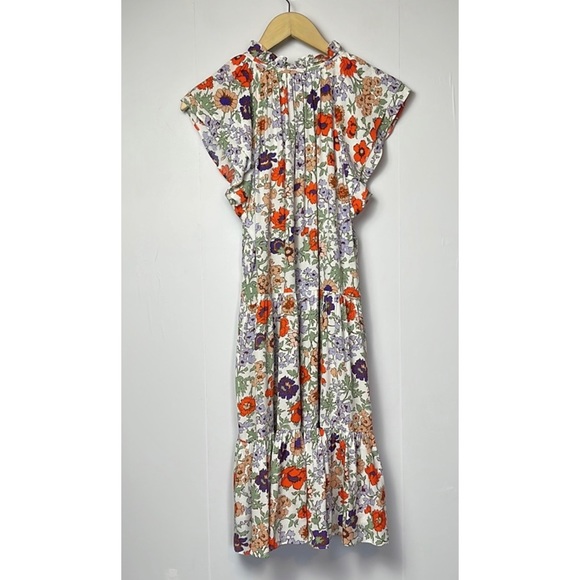 NWT VERONICA BEARD Zee Floral Minidress in Off White - Picture 9 of 14